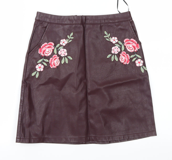 New Look Womens Purple   A-Line Skirt Size 6