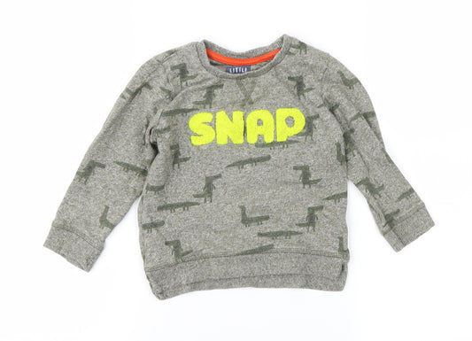 Front view of Mothercare boys’ green geometric basic casual, size 18-24, months