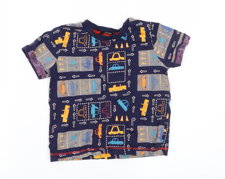 George Boys Blue Geometric Basic T-Shirt Size 18-24 Months