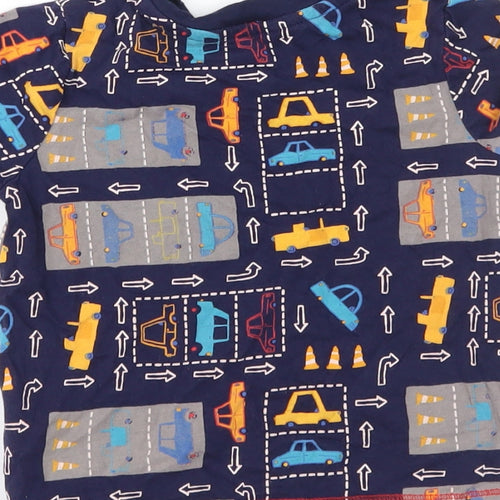 George Boys Blue Geometric  Basic T-Shirt Size 18-24 Months