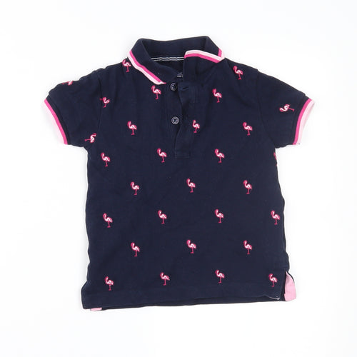 NEXT Boys Blue Geometric  Basic Polo Size 18-24 Months
