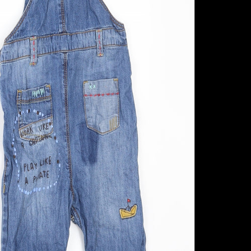 NEXT Boys Blue  Denim Dungaree One-Piece Size 18-24 Months