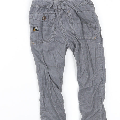 NEXT Boys Grey  Corduroy Cargo Trousers Size 18-24 Months