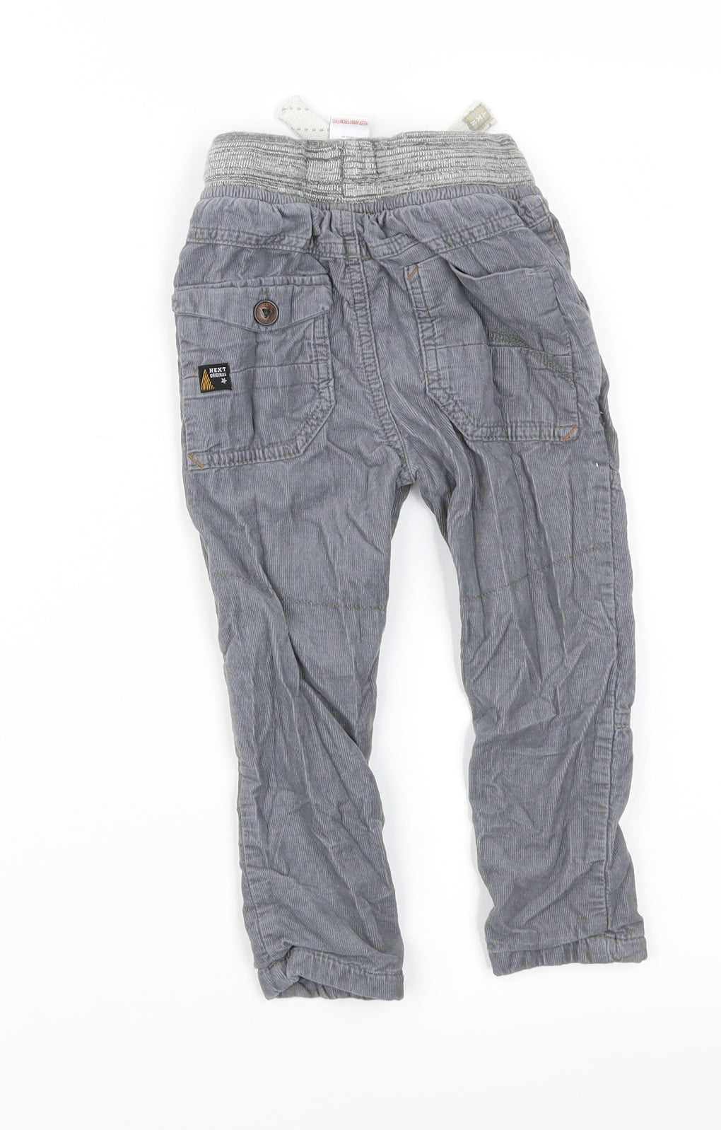 NEXT Boys Grey  Corduroy Cargo Trousers Size 18-24 Months