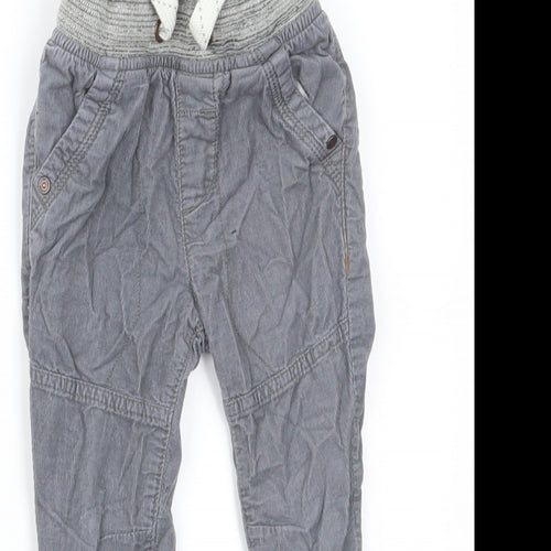 NEXT Boys Grey  Corduroy Cargo Trousers Size 18-24 Months
