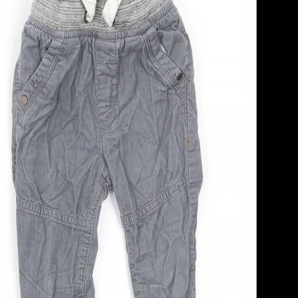NEXT Boys Grey  Corduroy Cargo Trousers Size 18-24 Months