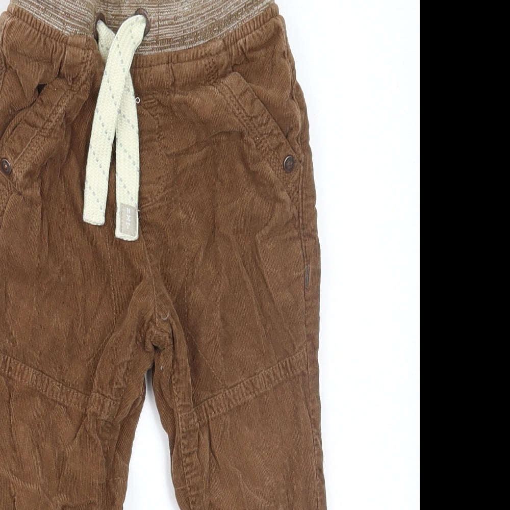 NEXT Boys Brown  Corduroy Cargo Trousers Size 18-24 Months