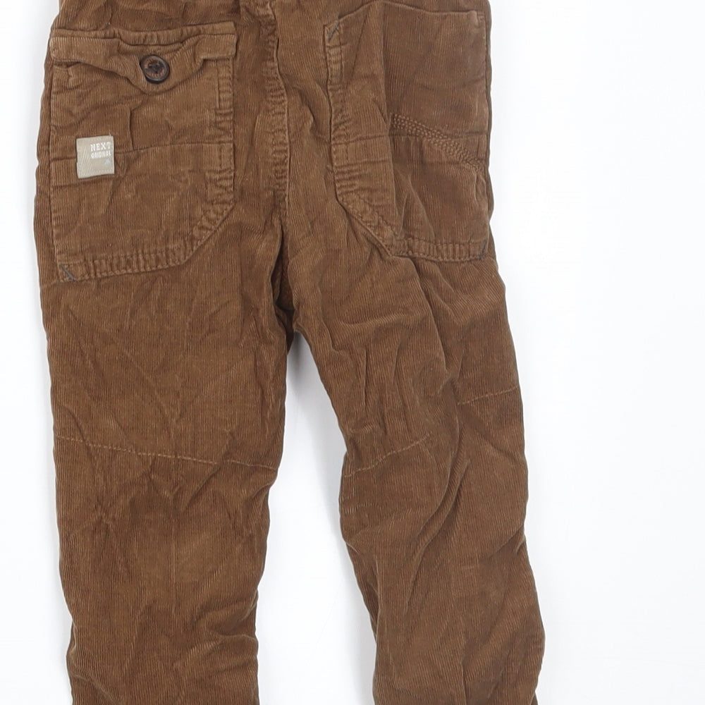 NEXT Boys Brown  Corduroy Cargo Trousers Size 18-24 Months