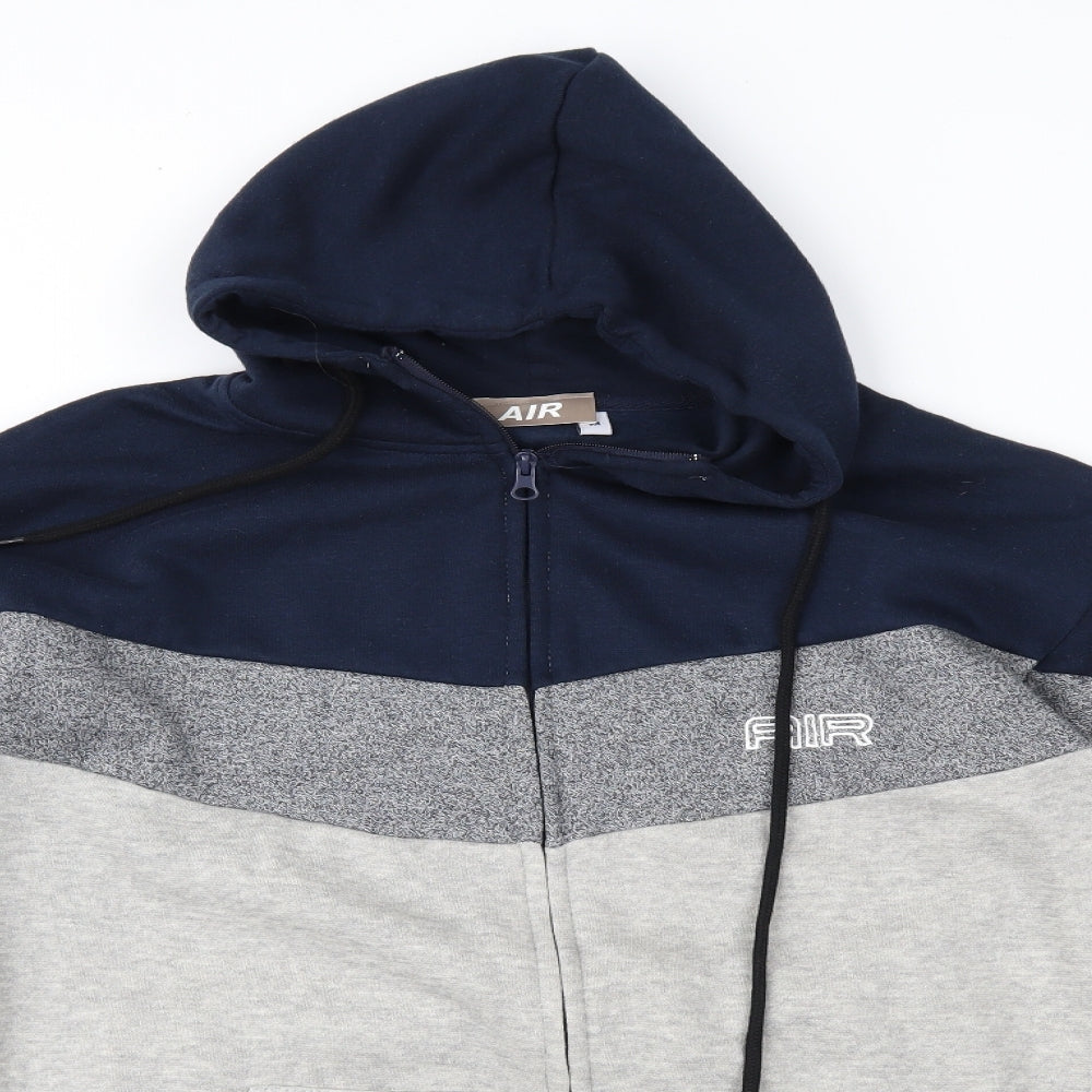 Air Mens Grey   Full Zip Hoodie Size M