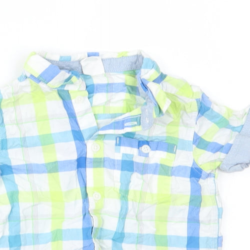 H&M Boys Blue Check  Basic Button-Up Size 18-24 Months