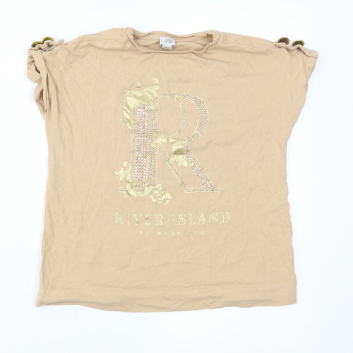 River Island Girls Brown   Basic T-Shirt Size 9-10 Years