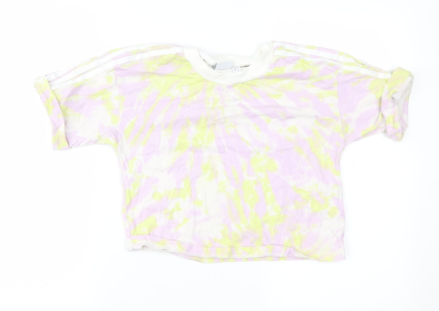 adidas Womens Purple   Cropped T-Shirt Size 10