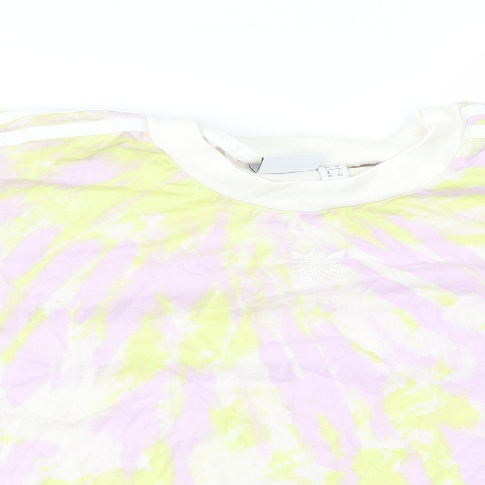 adidas Womens Purple   Cropped T-Shirt Size 10