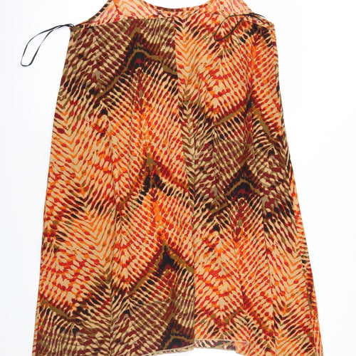 Simply Stock Shop Womens Brown Geometric  Slip Dress  Size M