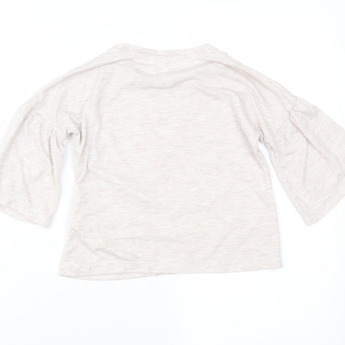 F&F Girls Beige   Cropped Blouse Size 7-8 Years