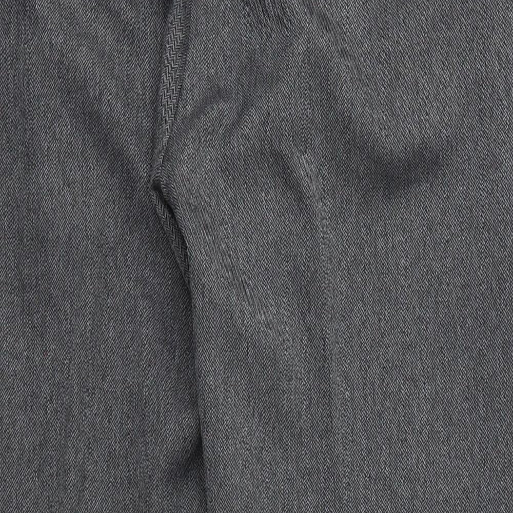 F&F Mens Grey Herringbone  Trousers  Size 38 L29 in