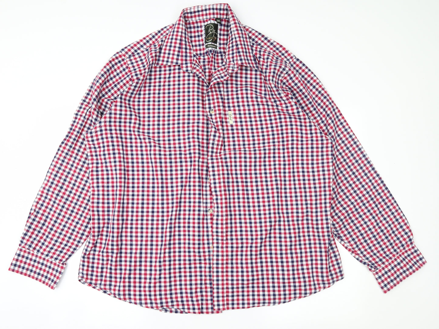 Rydale Mens Red Check   Button-Up Size 3XL