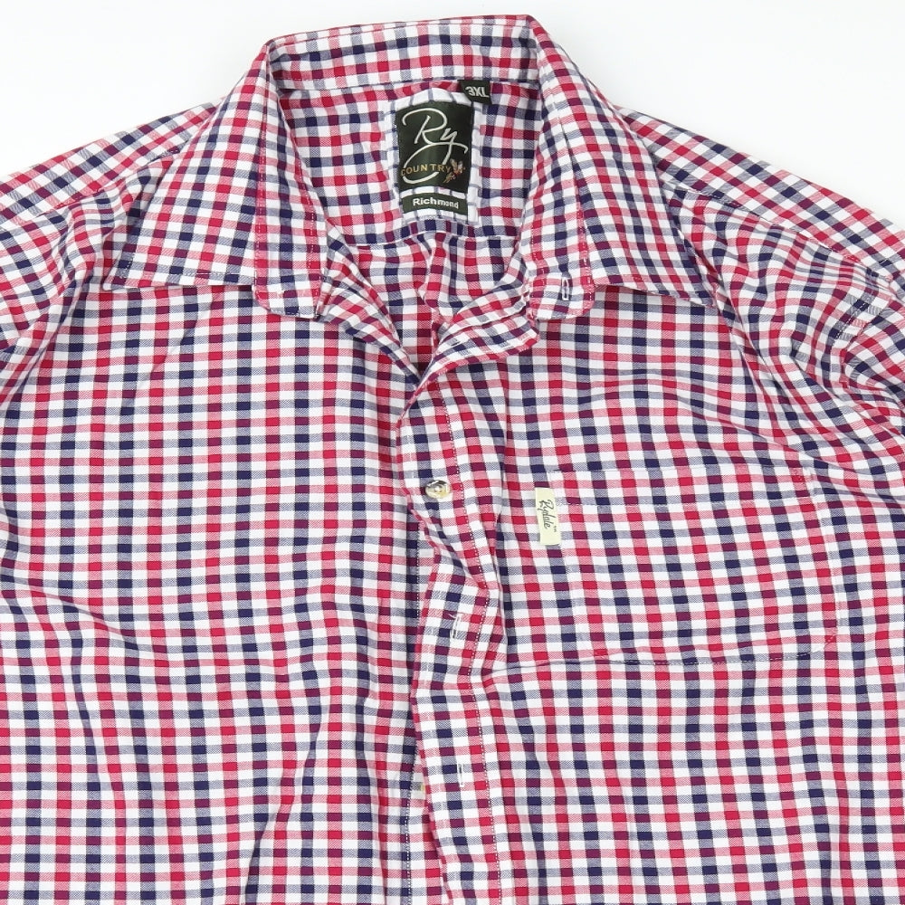 Rydale Mens Red Check   Button-Up Size 3XL
