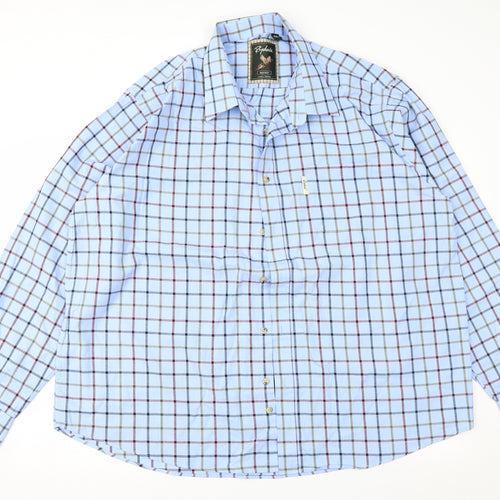 Rydale Mens Blue Check   Button-Up Size 4XL