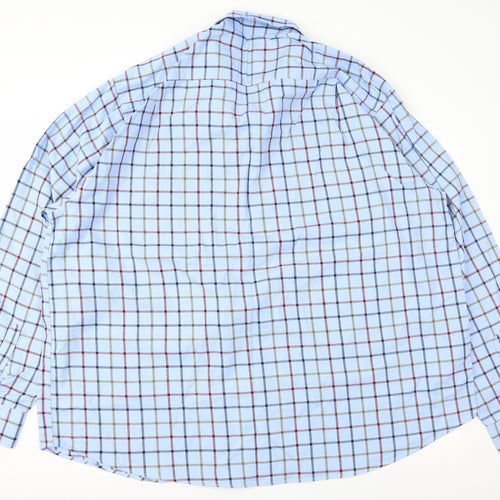 Rydale Mens Blue Check   Button-Up Size 4XL