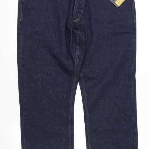 Forge Mens Blue  Denim Straight Jeans Size 38 in L27 in