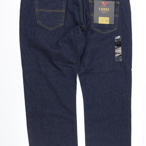 Forge Mens Blue  Denim Straight Jeans Size 38 in L27 in