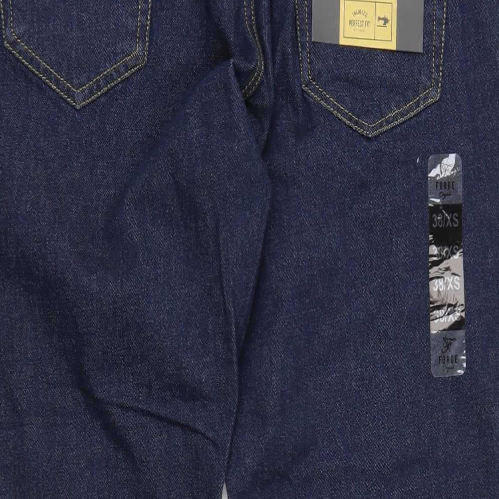 Forge Mens Blue  Denim Straight Jeans Size 38 in L27 in