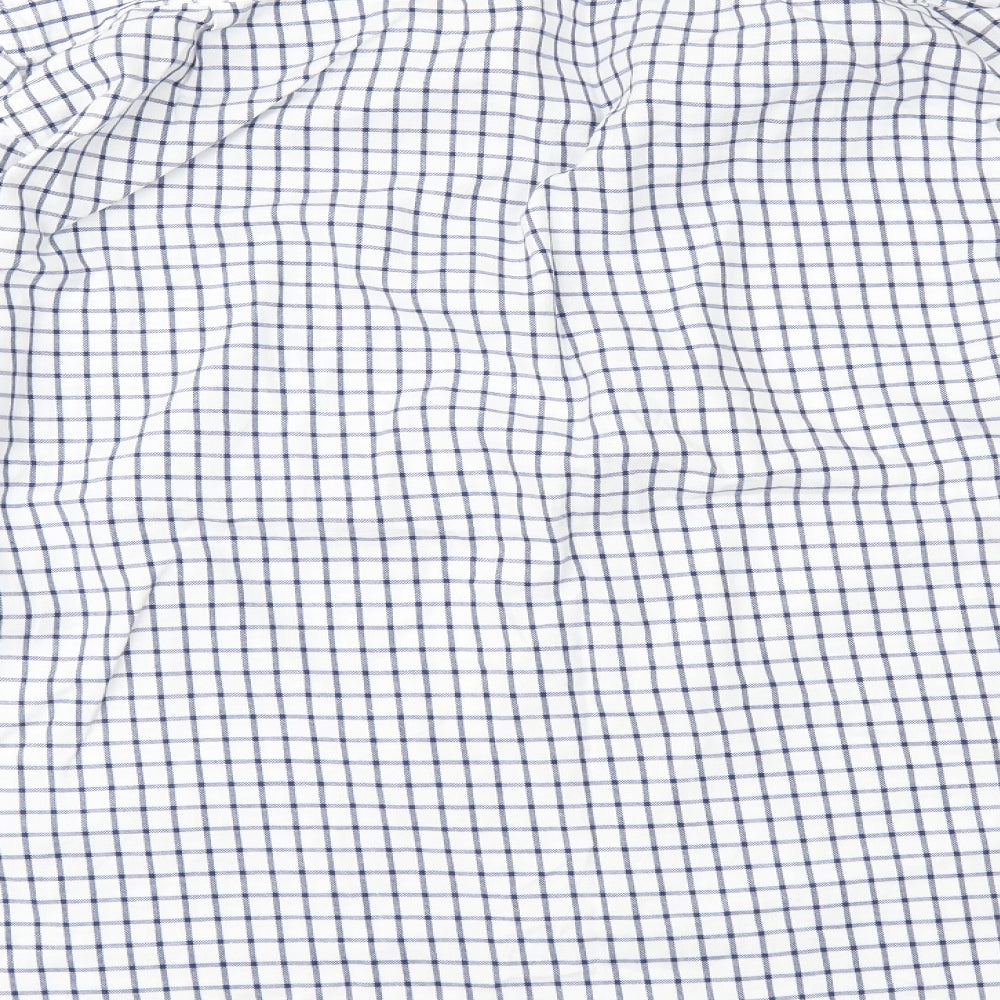 Rydale Mens White Check   Button-Up Size 3XL