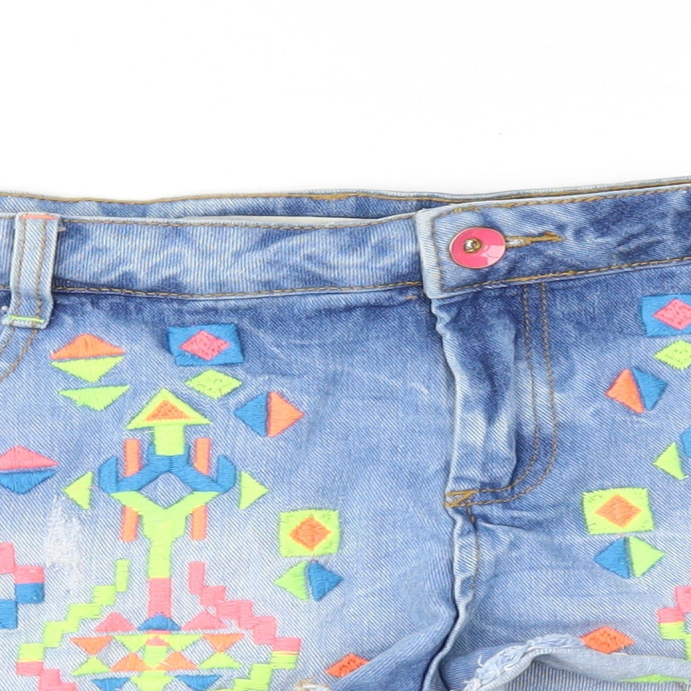 Denim & Co. Womens Blue  Denim Cut-Off Shorts Size 18 - Distressed