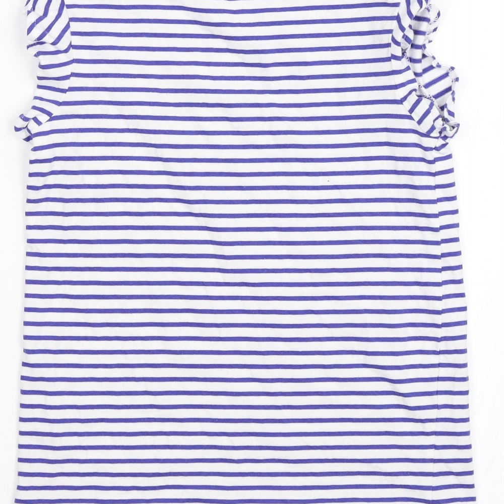 TU Girls Blue Striped  Basic T-Shirt Size 9 Years  - Cutie