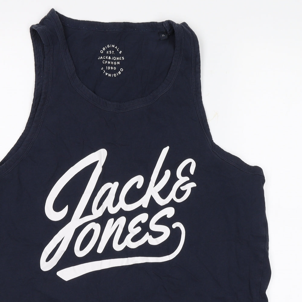 JACK & JONES Womens Blue   Basic Tank Size XL