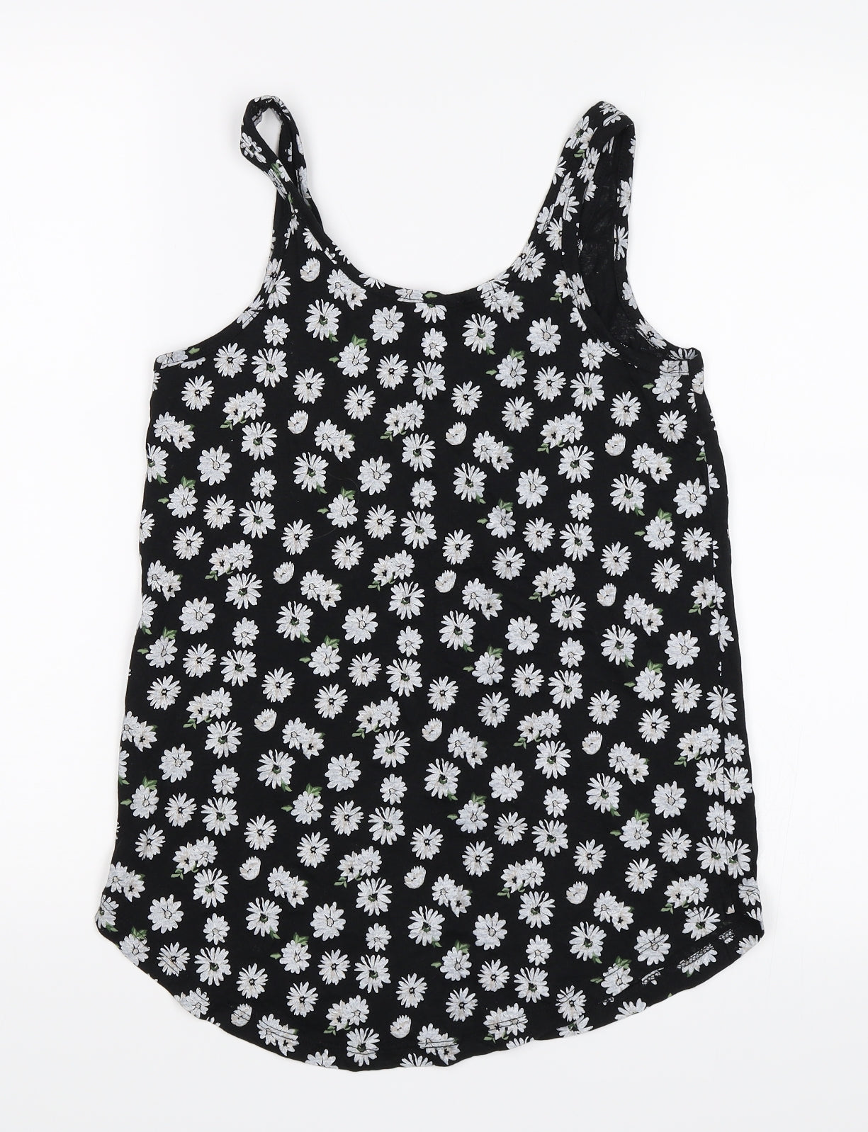 Atmosphere Womens Black Floral  Basic Tank Size 4