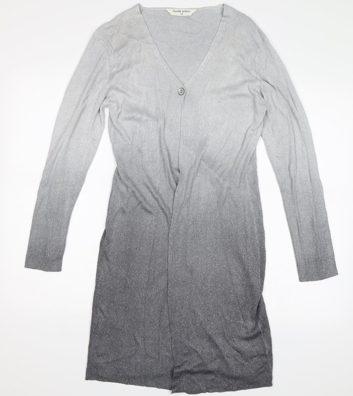 Dorothy Perkins Womens Grey   Cardigan Jumper Size 14