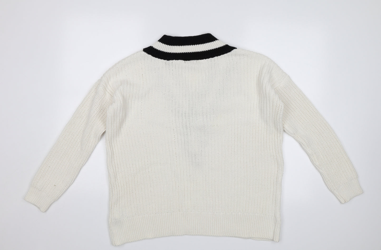 H&M Womens White   Pullover Jumper Size XS