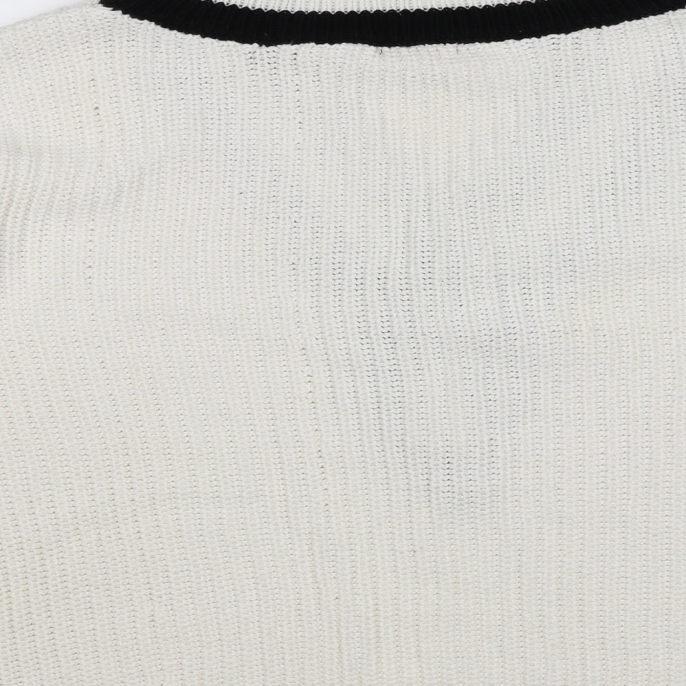 H&M Womens White   Pullover Jumper Size XS