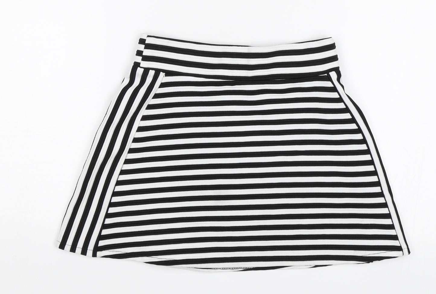 George Girls Black Striped  Mini Skirt Size 6-7 Years