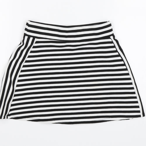 George Girls Black Striped  Mini Skirt Size 6-7 Years