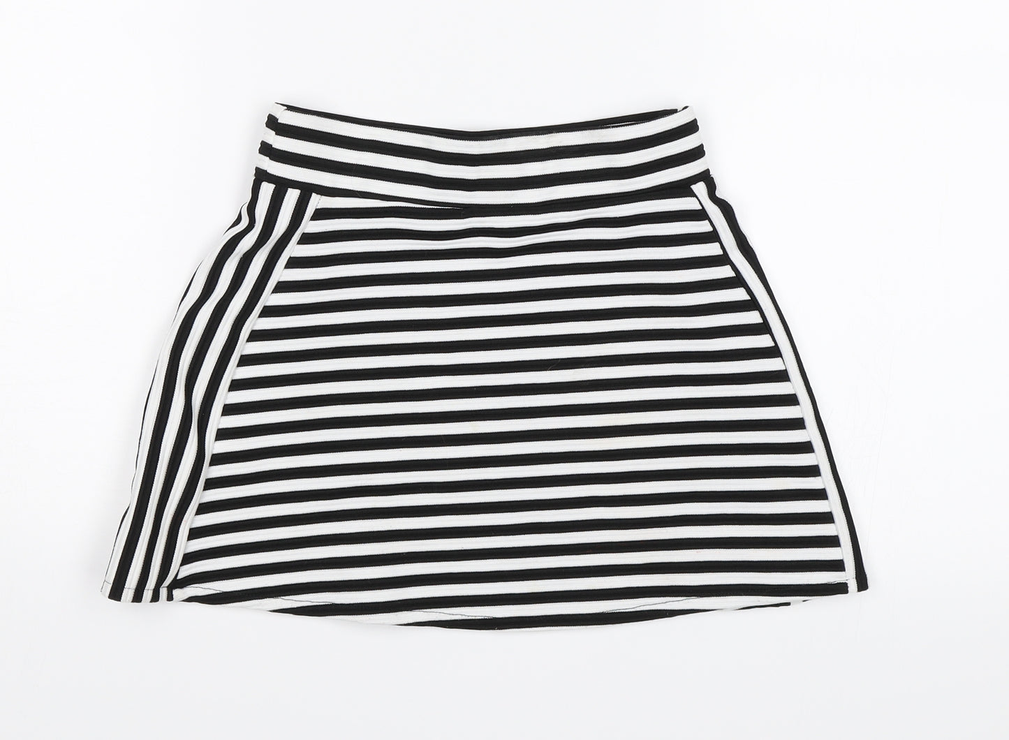 George Girls Black Striped  Mini Skirt Size 6-7 Years