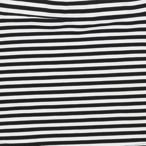 George Girls Black Striped  Mini Skirt Size 6-7 Years
