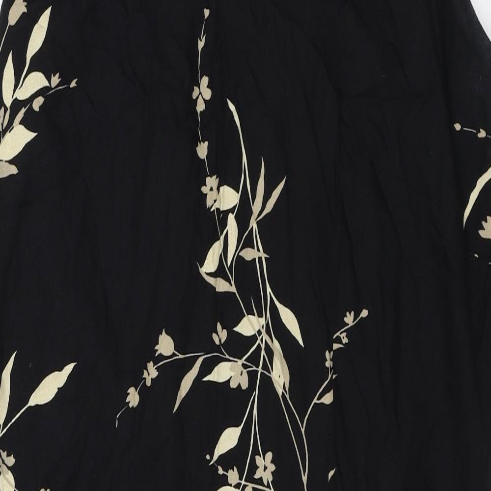 Classic Women Womens Black Floral  Shift  Size 14