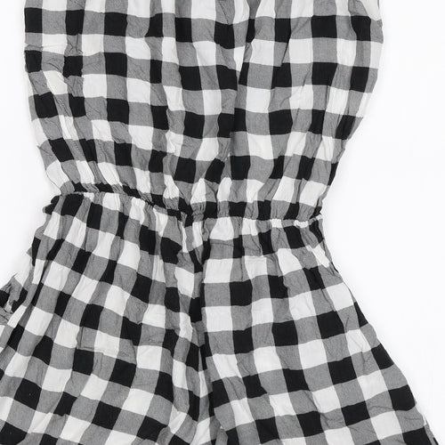Foresta bella Womens Black Plaid  Playsuit Outfit/Set Size S