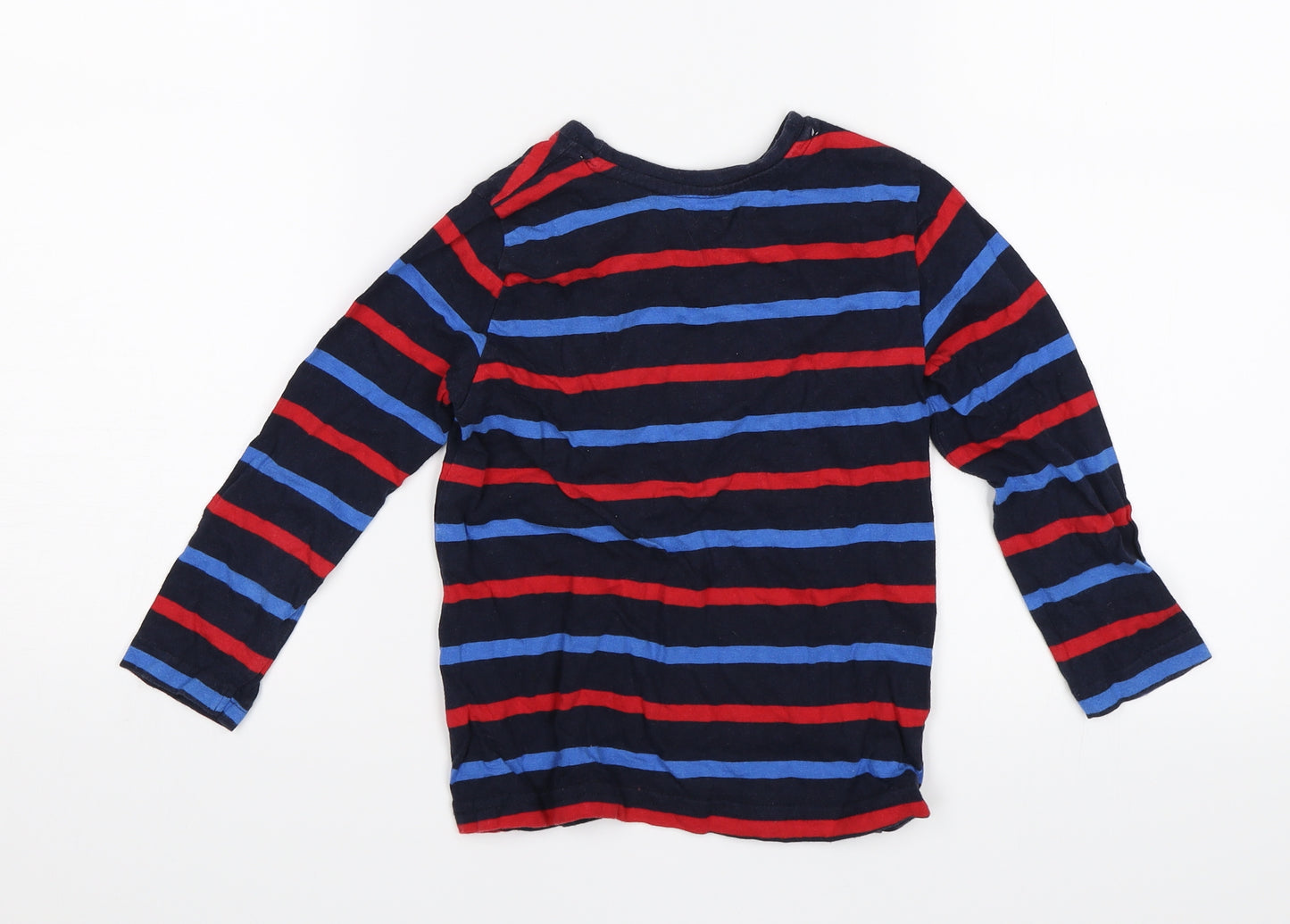Primark Boys Blue Striped  Jersey T-Shirt Size 3-4 Years