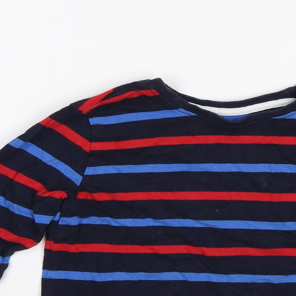 Primark Boys Blue Striped  Jersey T-Shirt Size 3-4 Years