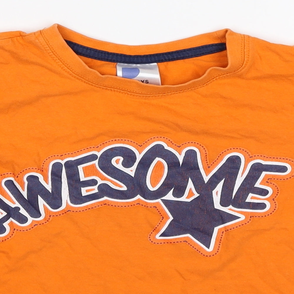 Preworn Boys Orange   Basic T-Shirt Size 5-6 Years  - Awesome