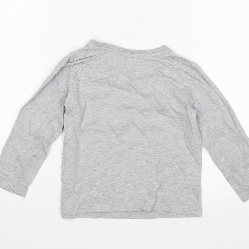 Primark Boys Grey   Jersey T-Shirt Size 4-5 Years  - Trouble Maker