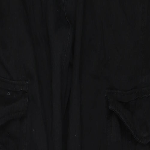Denim & Co. Mens Black   Cargo Trousers Size 30 L29 in