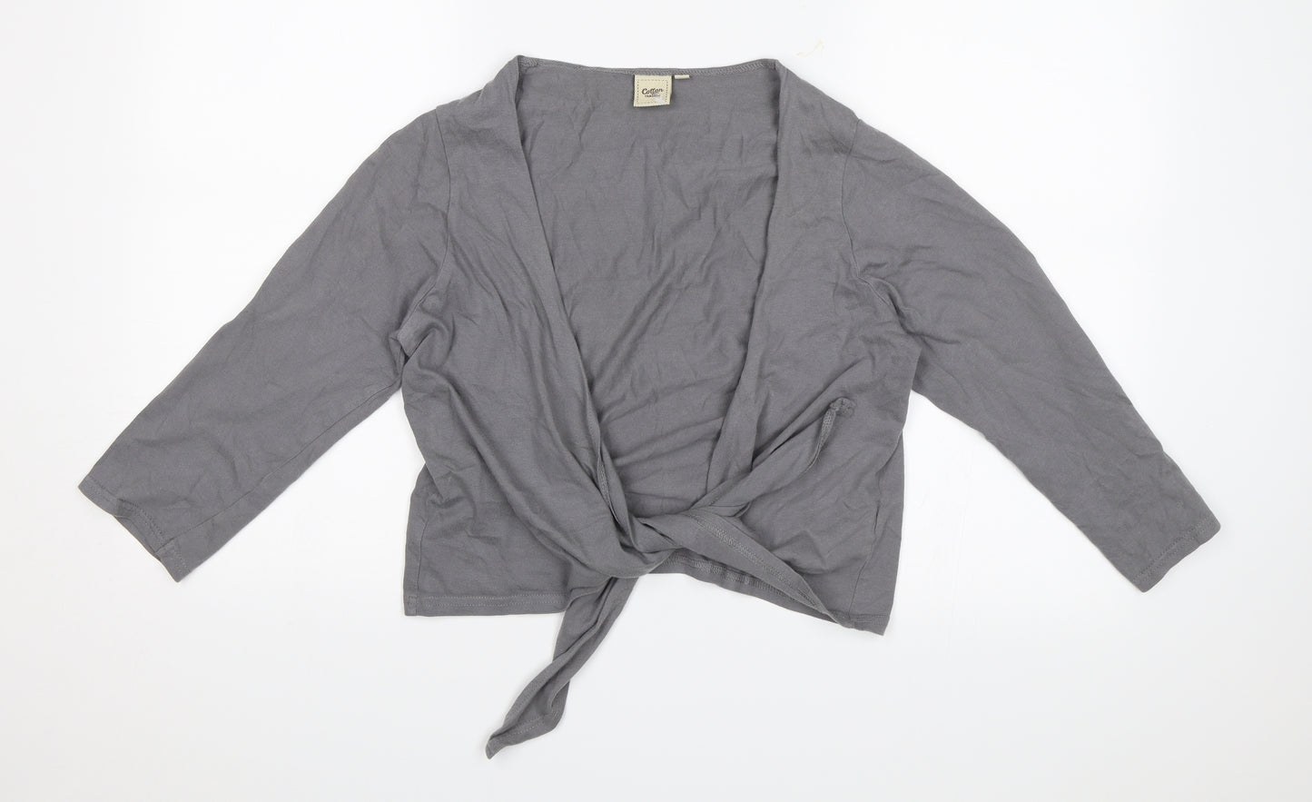 Cotton Traders Womens Grey   Shrug Jumper Size 10