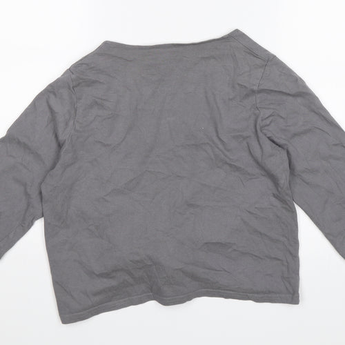 Cotton Traders Womens Grey   Shrug Jumper Size 10
