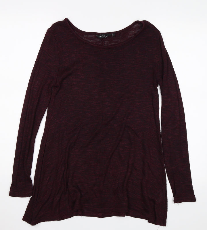 New Look Womens Red Pullover Jumper Size 8