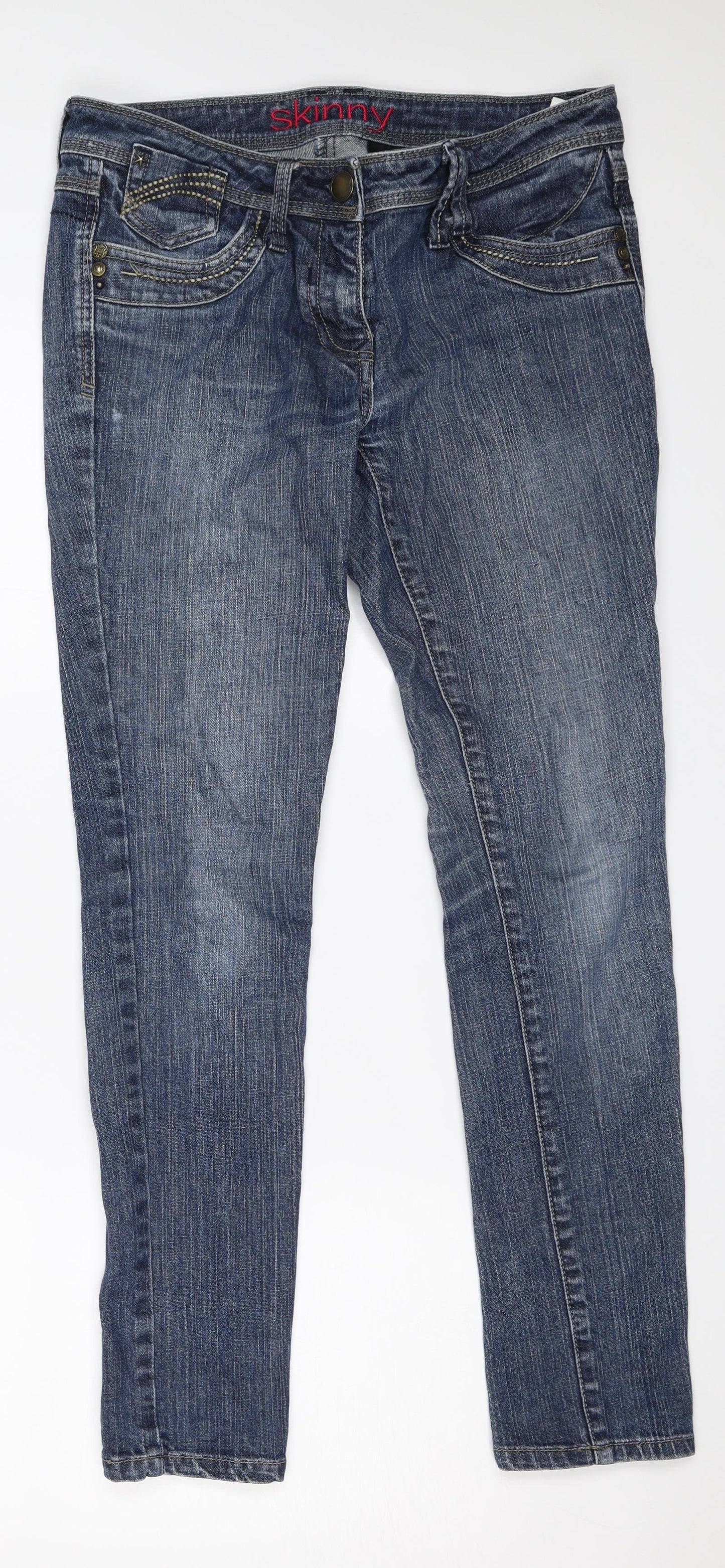 NEXT Womens Blue  Denim Skinny Jeans Size 10 L27 in